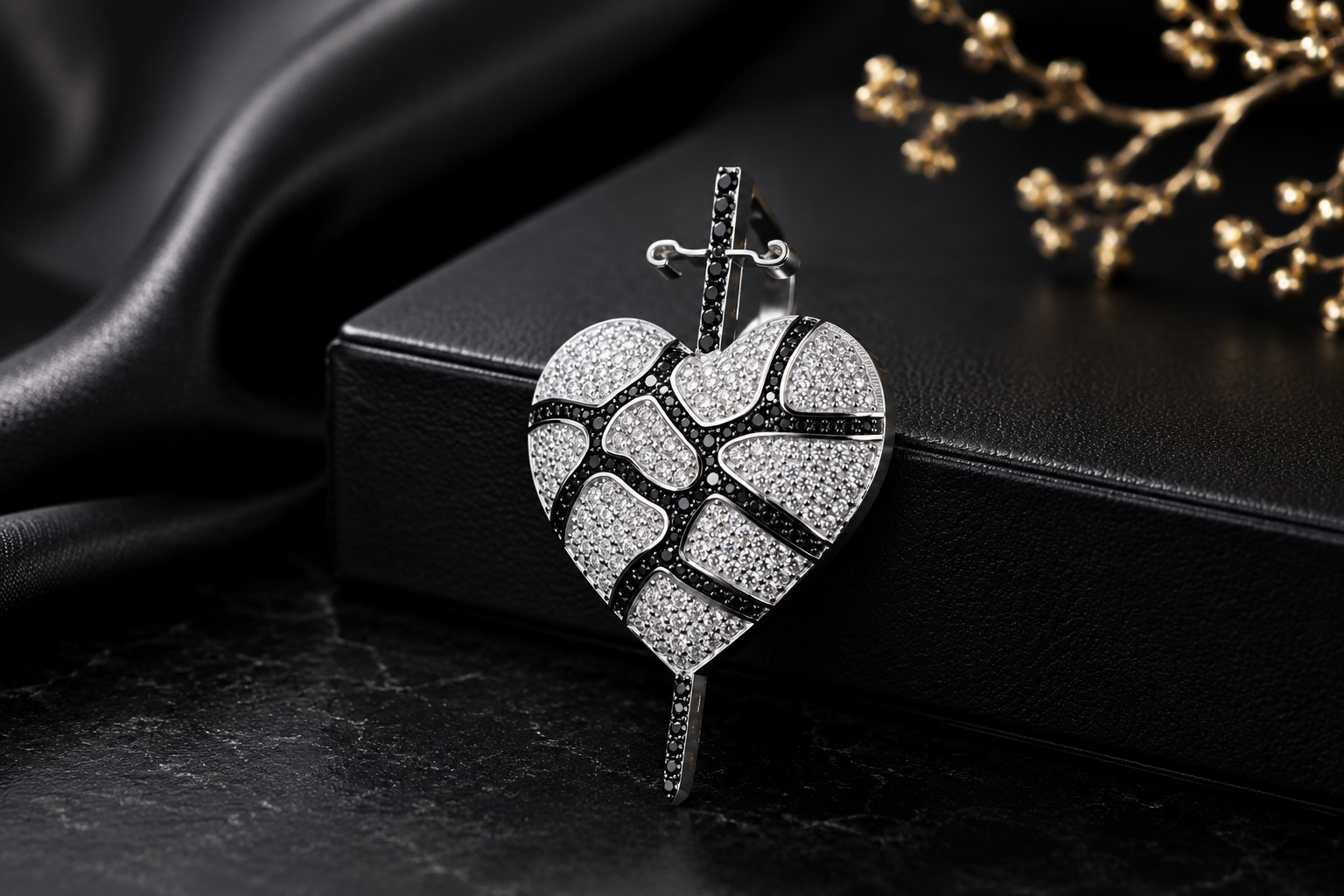 Heart & Sword Pendant1 Heart & Sword Pendant - Image 1