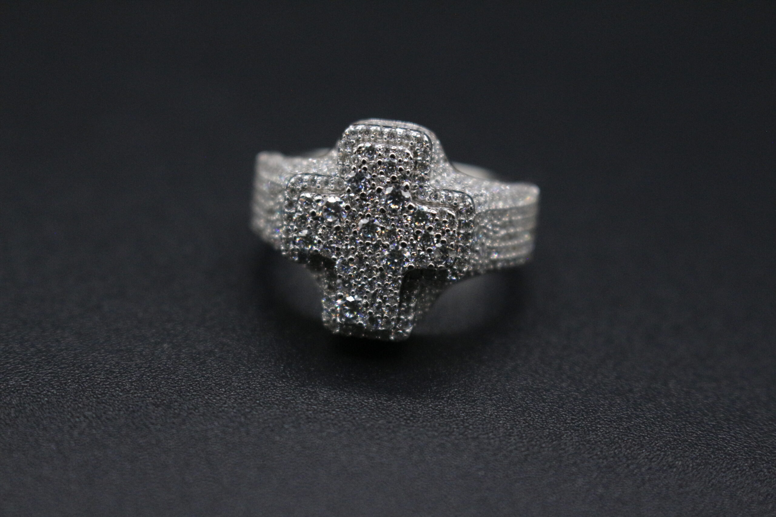 _MG_8354 Moissanite Cross Ring - Image 1