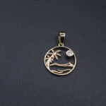 Tropical Island Palm Tree Pendant