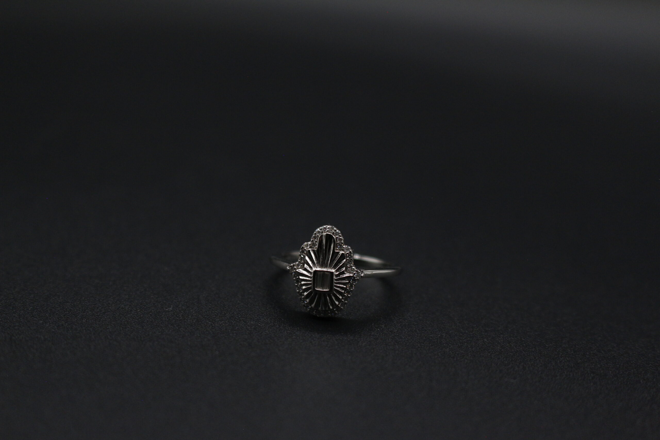 _MG_8422 925 Sterling Silver Hamsa Hand Ring - Image 1